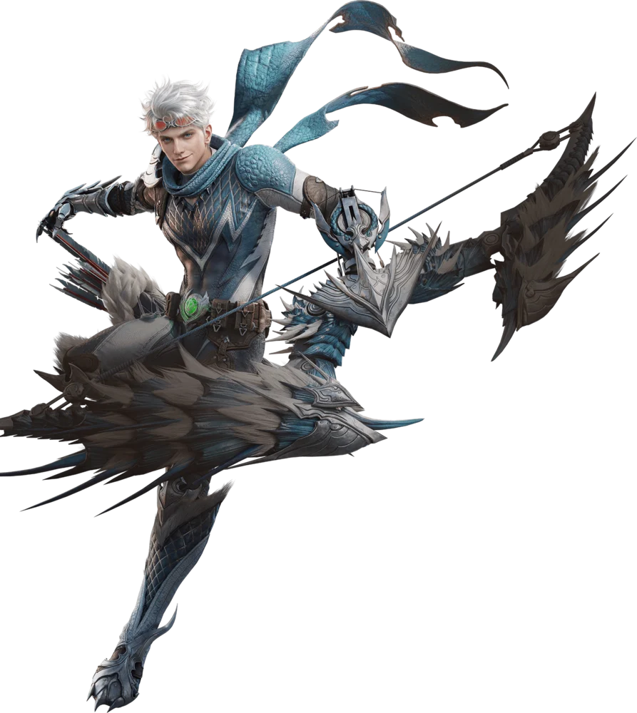 Luka, the Bow Assault Adventurer in Monster Hunter Outlanders