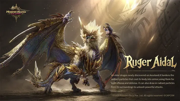 Ruger Aidal, the original Elder Dragon in Monster Hunter Outlanders